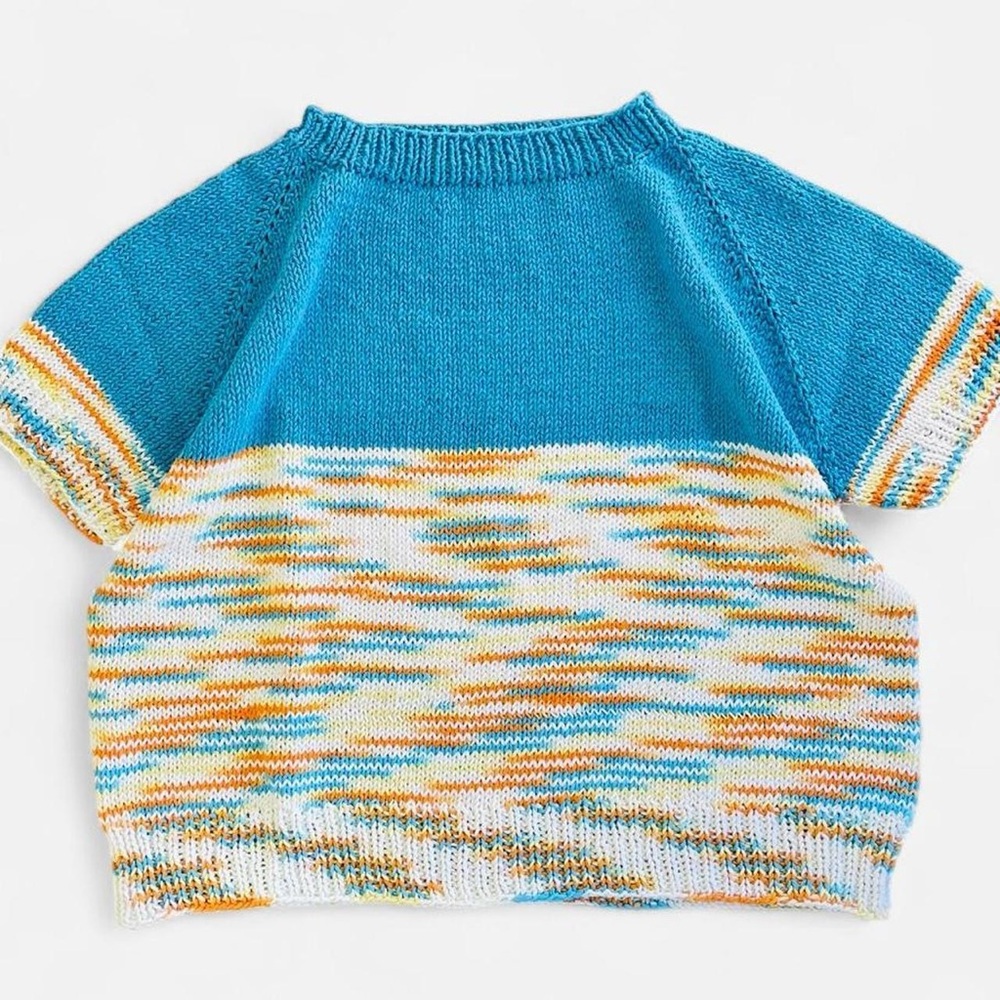 Handmade Knitted Boxy Women’s Sweater Top Blue, Orange, Yellow, White XL